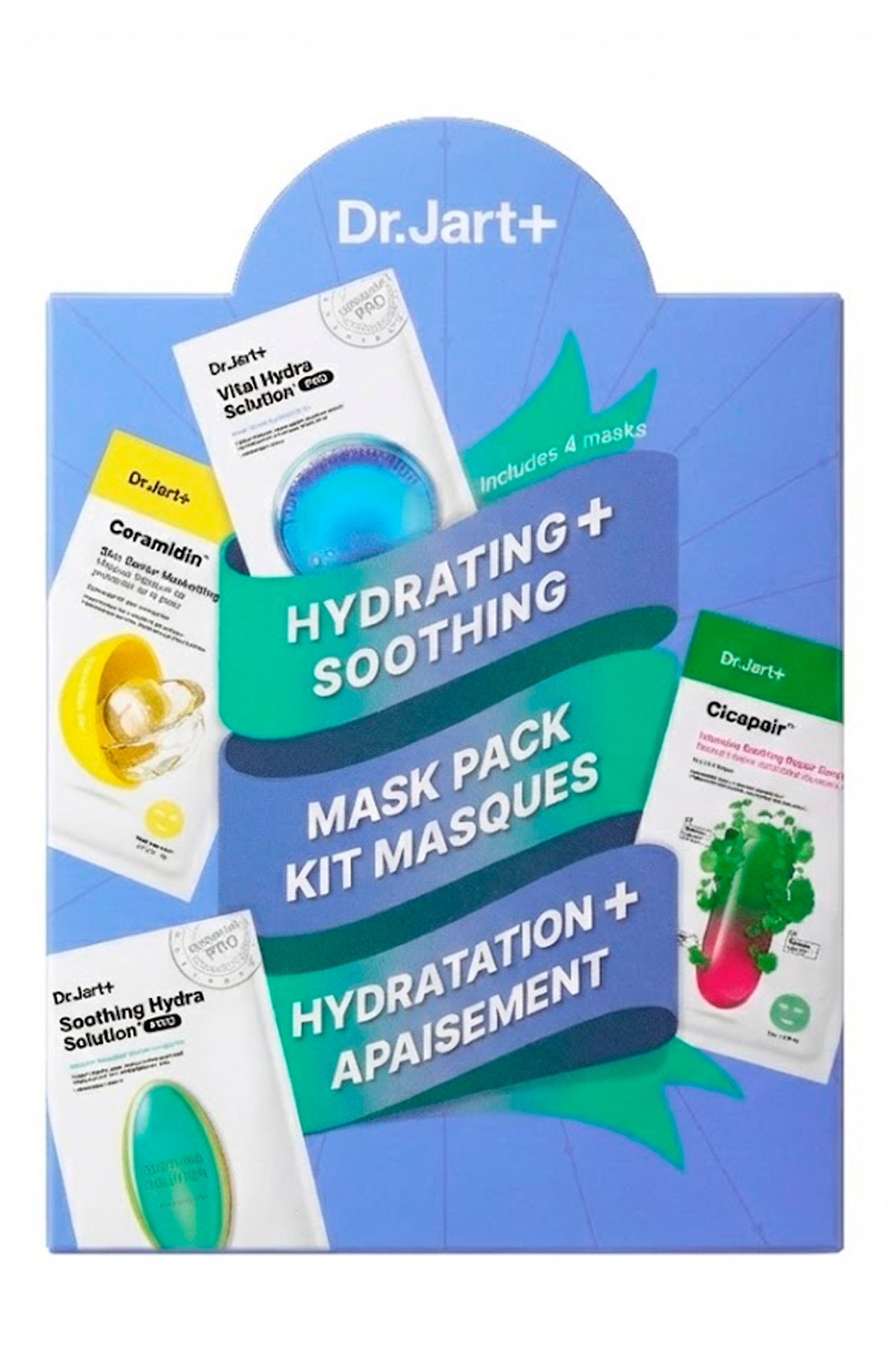 Набор тканевых масок hydrate & soothing mask kit (4шт.) DR.JART+, арт. 8809933612210, фото 1