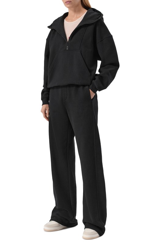 Хлопковые брюки Saint Laurent 802185/Y36SW Чёрный  802185/Y36SW Фото 2