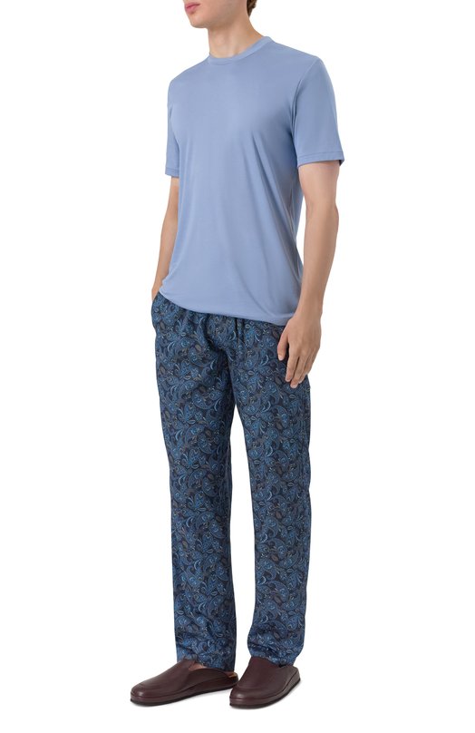Хлопковые домашние брюки Zimmerli 4790-75180 Синий  4790-75180 Фото 2