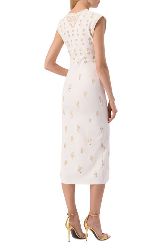 Платье из вискозы Giambattista Valli 25SSSVCM0152/16VIP Белый  25SSSVCM0152/16VIP Фото 4