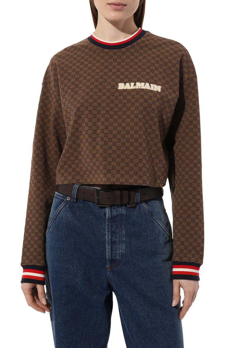 Хлопковый свитшот BALMAIN, арт. BF2J0007/BC56, фото 3