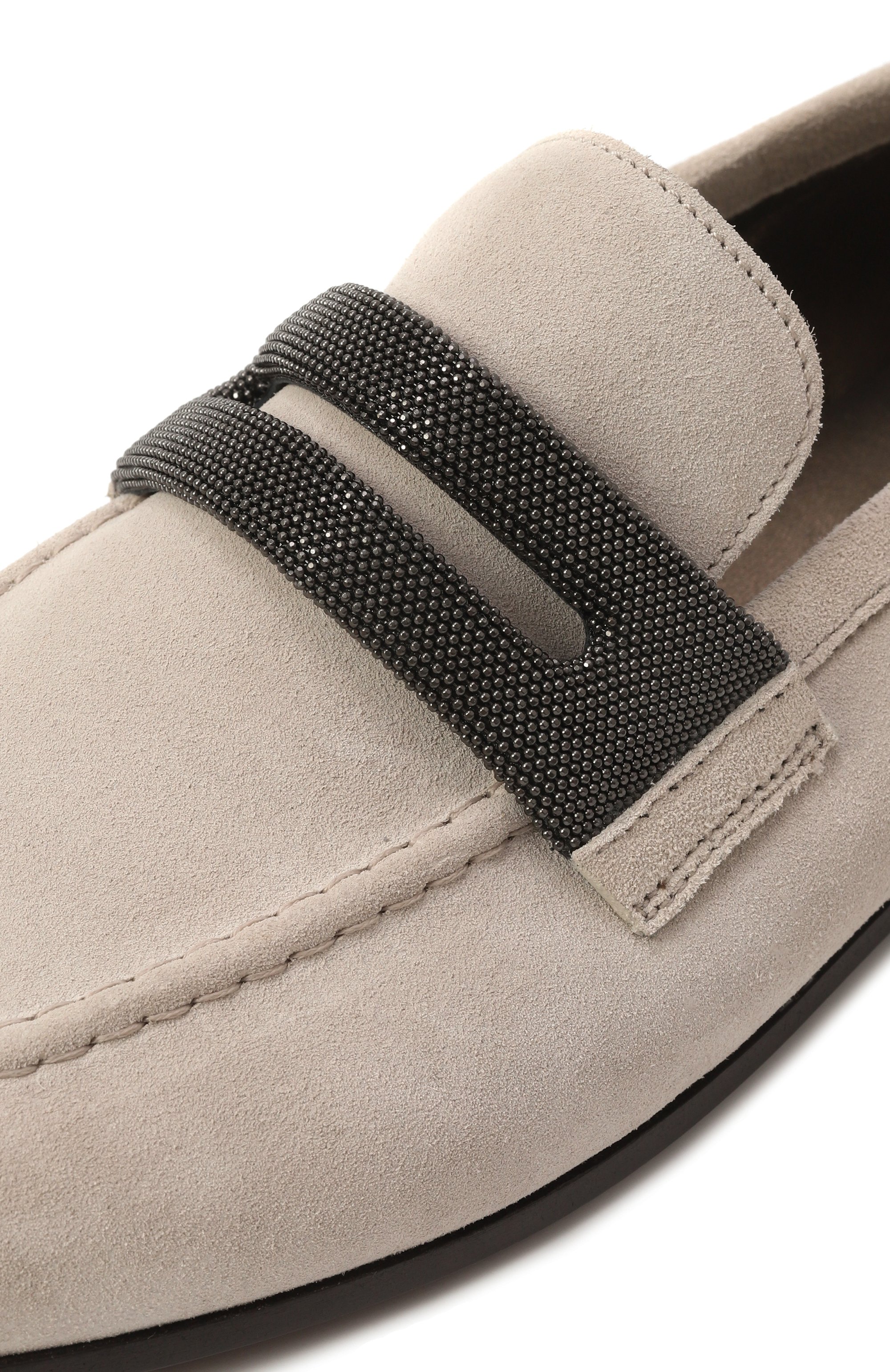 Замшевые пенни-лоферы BRUNELLO CUCINELLI светло-бежевого цвета по цене 163500 руб., арт. MZSFC2861, фото 7 Замшевые пенни-лоферы BRUNELLO CUCINELLI, арт. MZSFC2861, фото 7