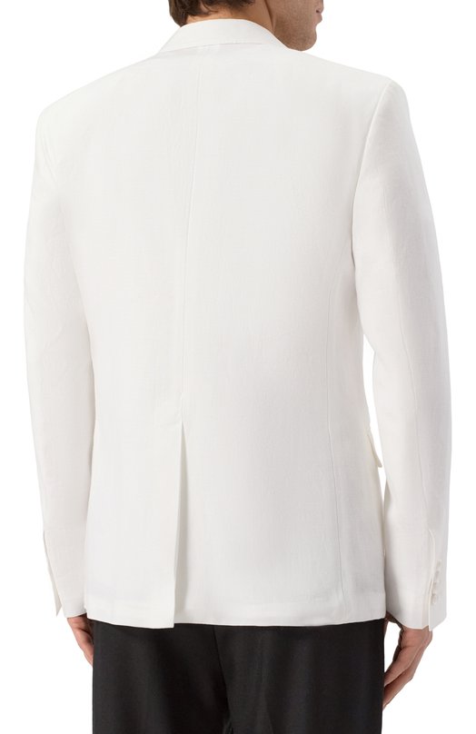 Льняной пиджак Dolce & Gabbana G2QS6T/FU4MC Кремовый  G2QS6T/FU4MC Фото 6