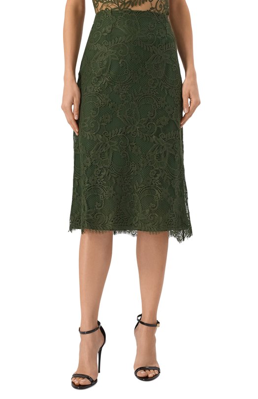 Юбка из шелка и хлопка Elie Saab SK219NF25/LA004 Зелёный  SK219NF25/LA004 Фото 3