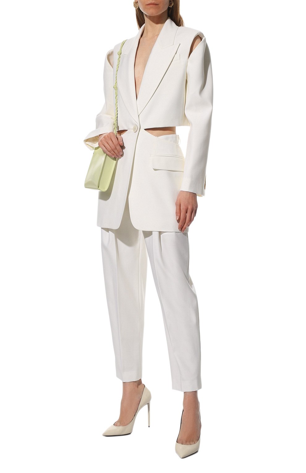 Шерстяные брюки ALEXANDER MCQUEEN белого цвета по цене 119000 руб., арт. 700138/QJACX, фото 2 Шерстяные брюки ALEXANDER MCQUEEN, арт. 700138/QJACX, фото 2