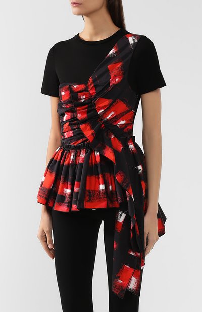 Хлопковый топ ALEXANDER MCQUEEN, арт. 585032/QLAAA, фото 3