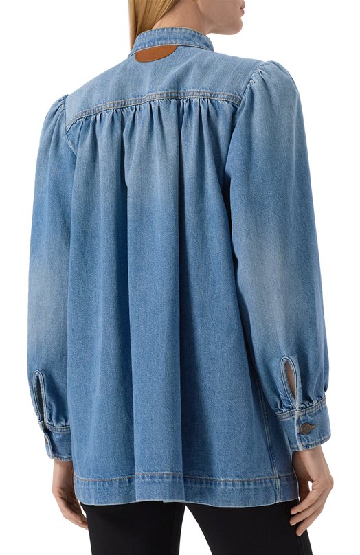Джинсовая куртка Chloé CH25UDV02151 Голубой  CH25UDV02151 Фото 4