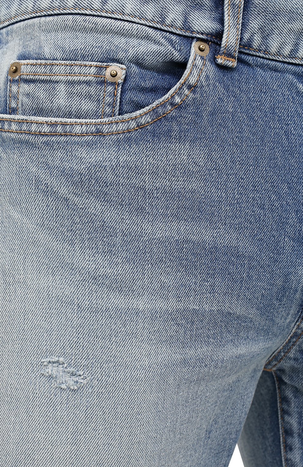 Джинсы SAINT LAURENT голубого цвета по цене 99500 руб., арт. 527389/YJ507, фото 5 Джинсы SAINT LAURENT, арт. 527389/YJ507, фото 5