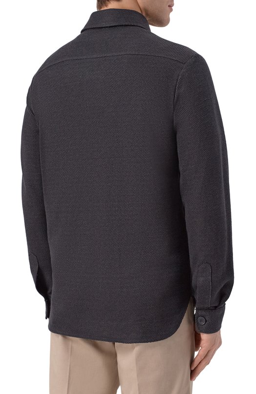 Куртка-рубашка изо льна и хлопка Harris Wharf London CH9320PDZ-T/DZT Серый  CH9320PDZ-T/DZT Фото 4