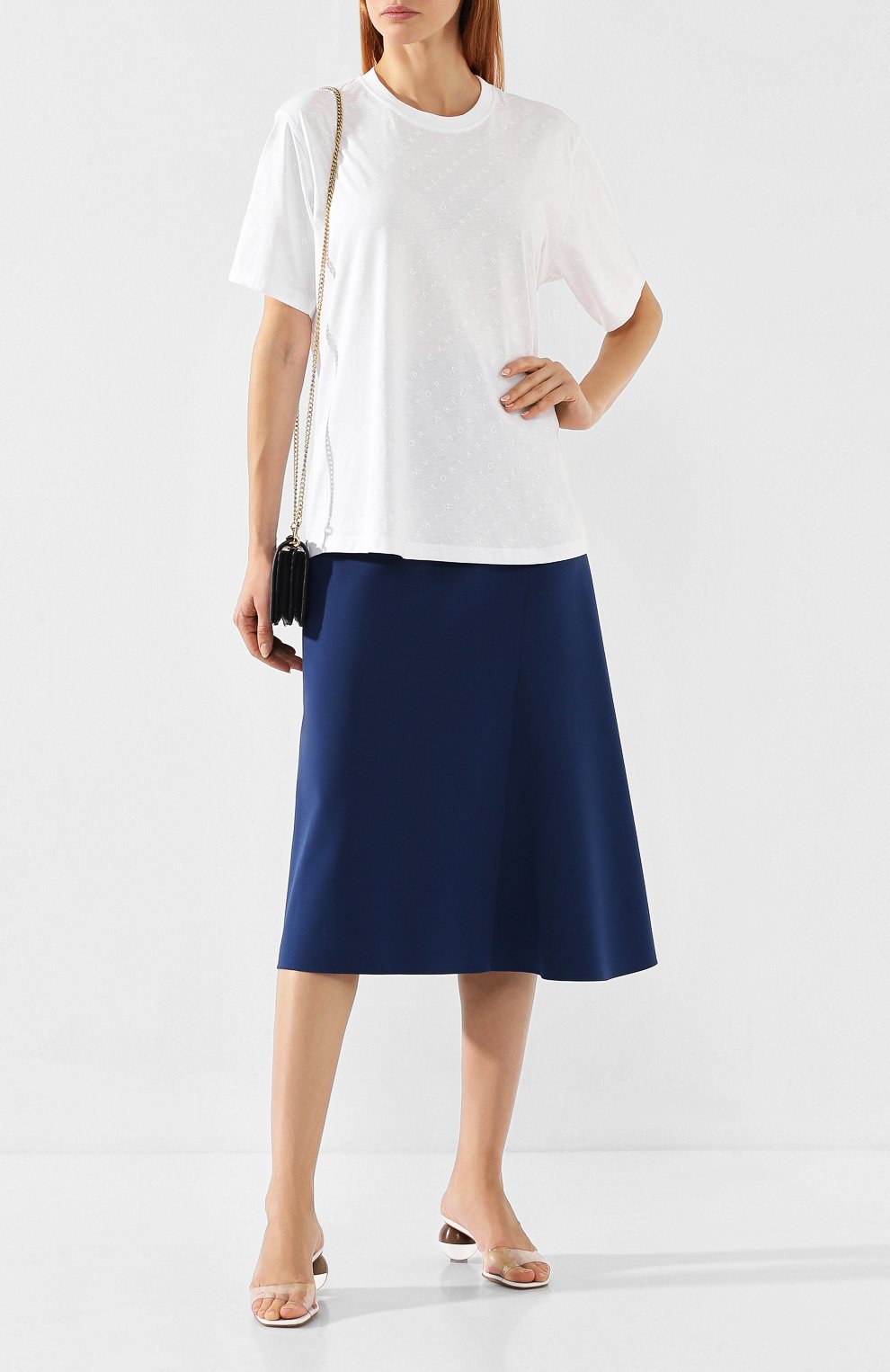 Хлопковая футболка VICTORIA, VICTORIA BECKHAM, арт. JYVV 072F PAW19 C0TT0N JERSEY, фото 2