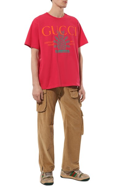 Хлопковая футболка GUCCI, арт. 616036 XJD20, фото 2