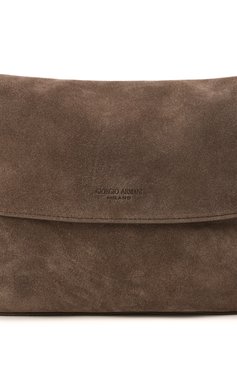 Женская сумка la prima GIORGIO ARMANI коричневого цвета, арт. GW000512/AF14186 | Фото 3 (Размер: small; Материал: Натуральная кожа, Натуральная замша; Ремень/цепочка: На ремешке; Автоматизация ТО: Проставлено; Автоматизация состава: Проставлено)