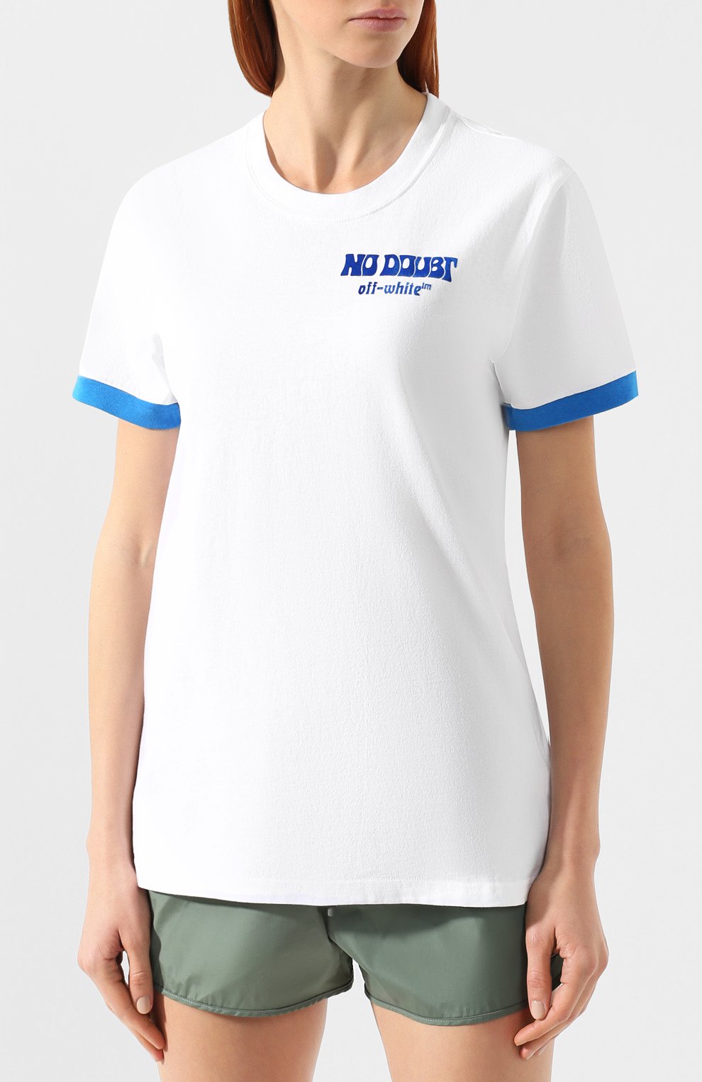 Хлопковая футболка OFF-WHITE белого цвета по цене 18250 руб., арт. 0WAA049R19B070510130, фото 3 Хлопковая футболка OFF-WHITE, арт. 0WAA049R19B070510130, фото 3