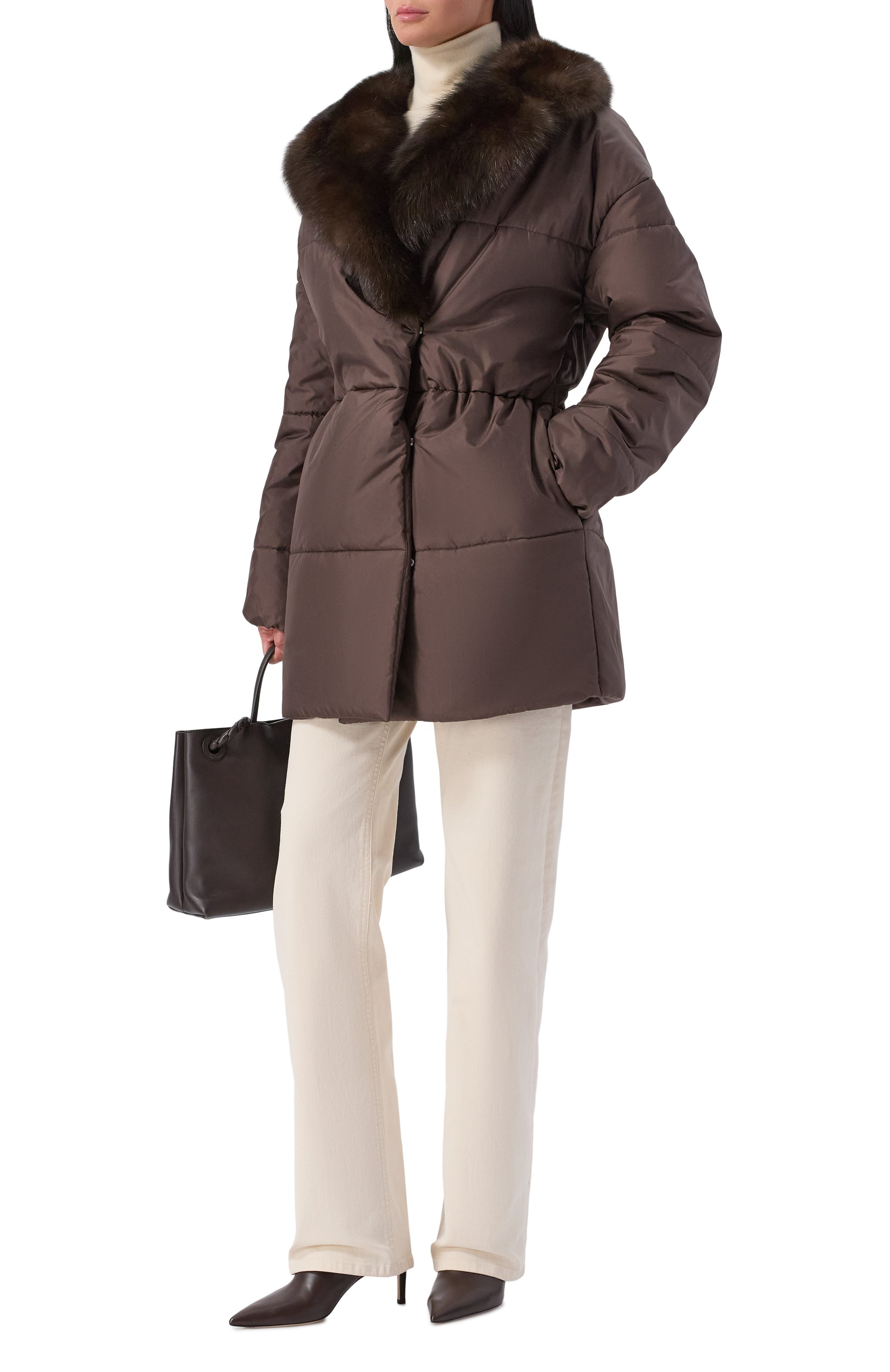 Пуховик с отделкой из соболя MVST, арт. M25.1PW.0009_, фото 2