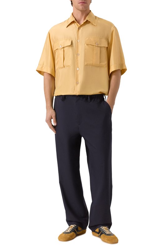 Шерстяные брюки Dries Van Noten 020976-2310-509 Синий  020976-2310-509 Фото 2