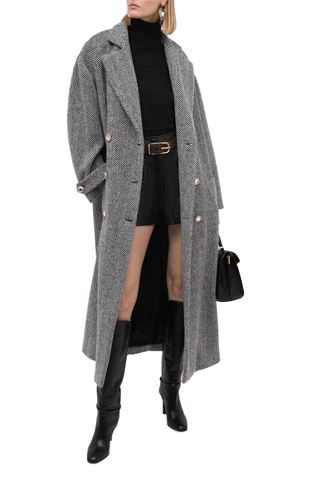 Шерстяное пальто ALESSANDRA RICH, арт. FAB2286-F3007, фото 2