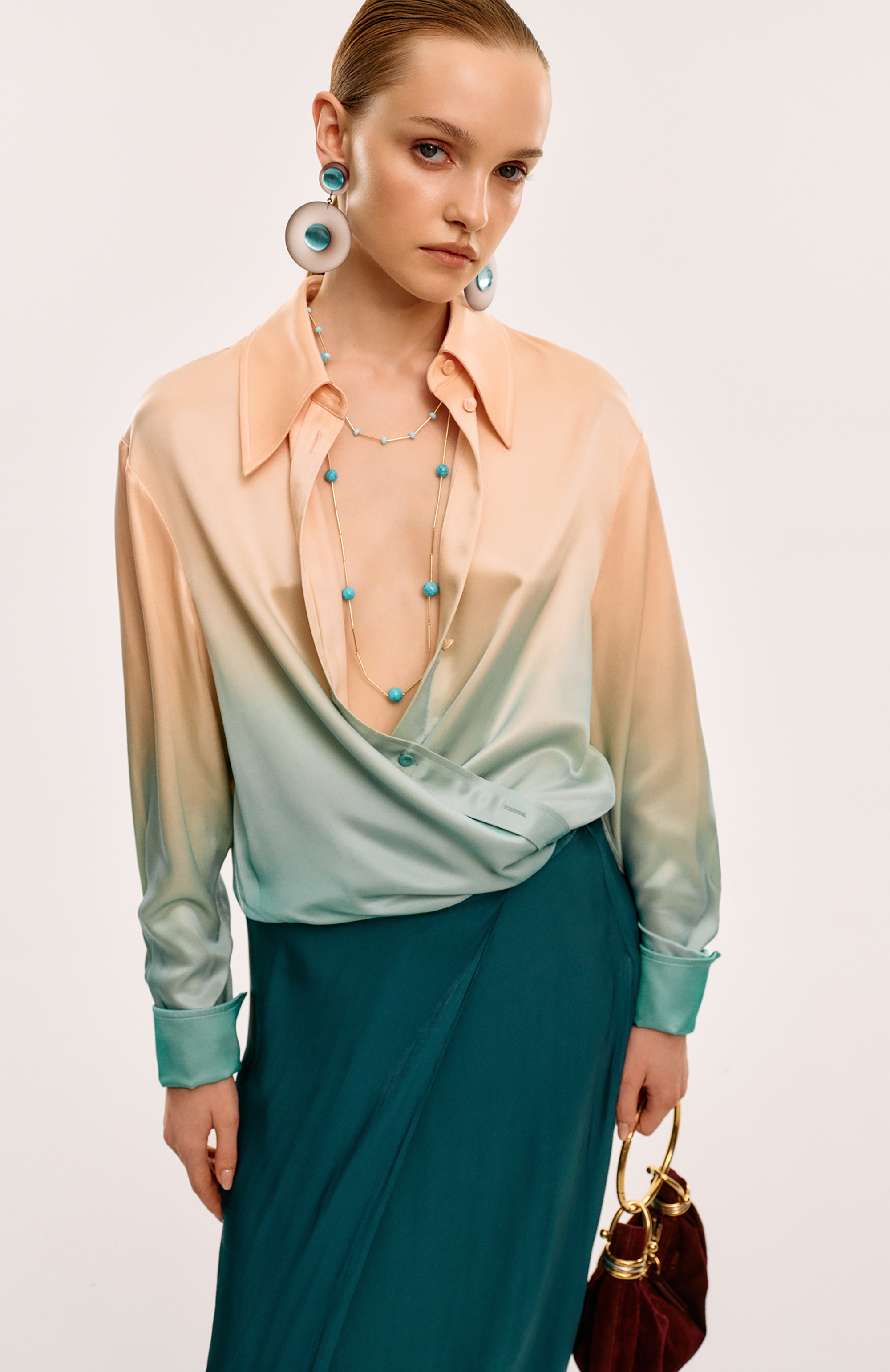 Блузка из вискозы JIL SANDER, арт. J03DL0201/J66147, фото 7