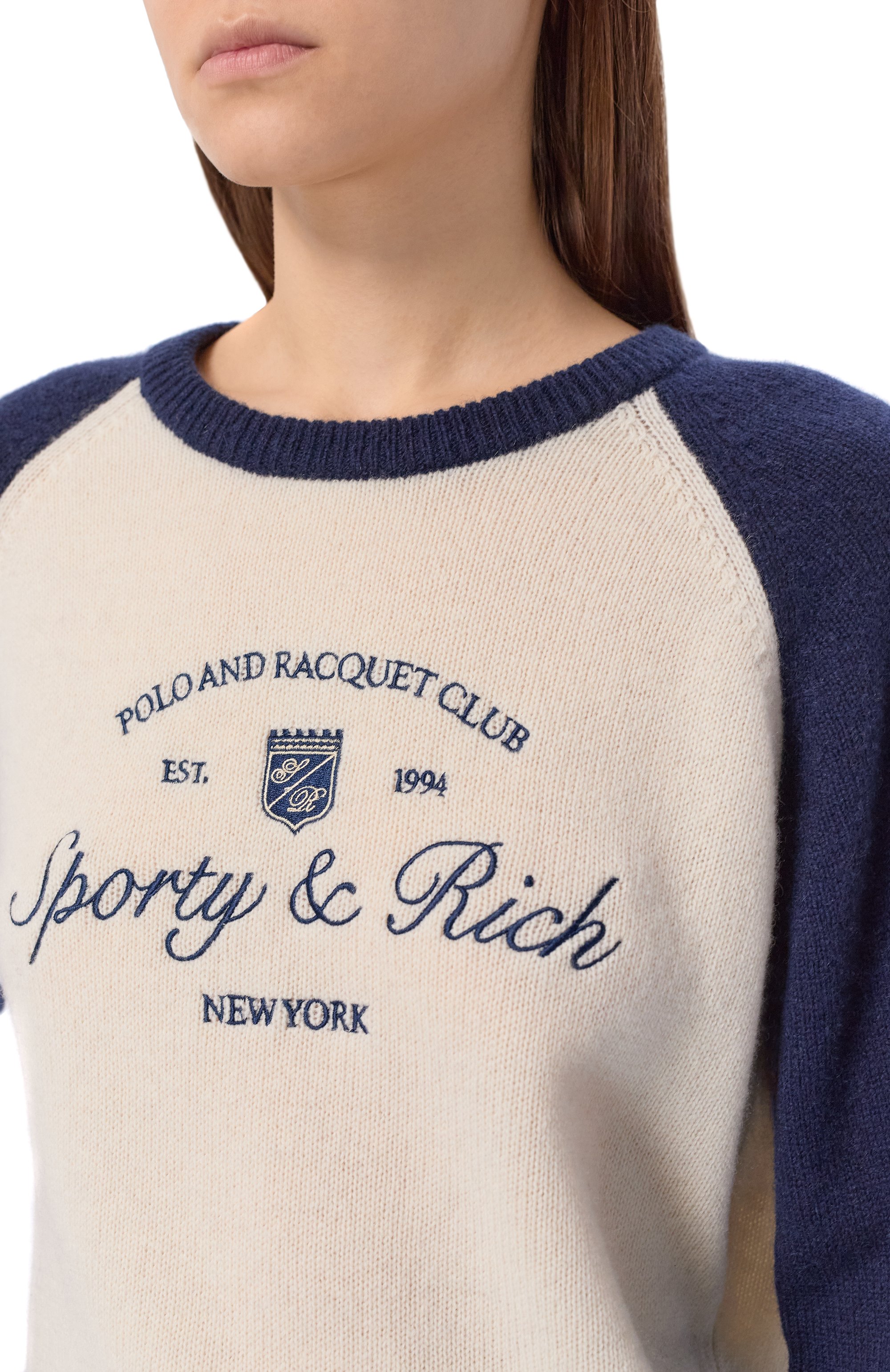 Пуловер из кашемира и шерсти SPORTY AND RICH, арт. WS07561412WH63, фото 5