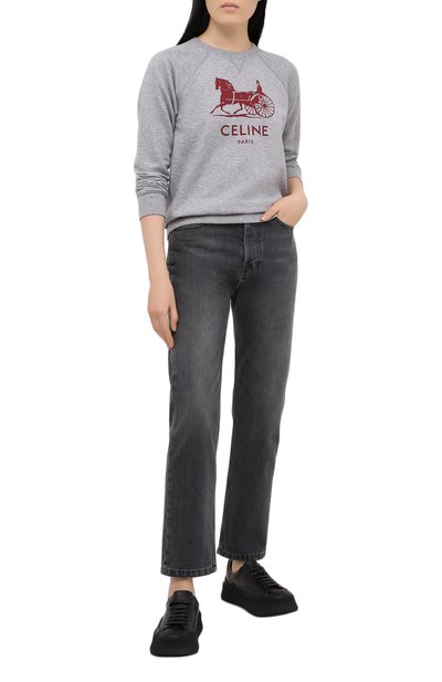 Свитшот из хлопка и кашемира CELINE, арт. 2Y247450I, фото 2