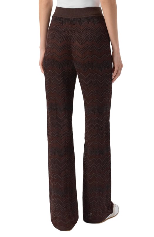 Брюки из вискозы и шерсти Missoni DS25WI0J/BK01CP Коричневый  DS25WI0J/BK01CP Фото 4