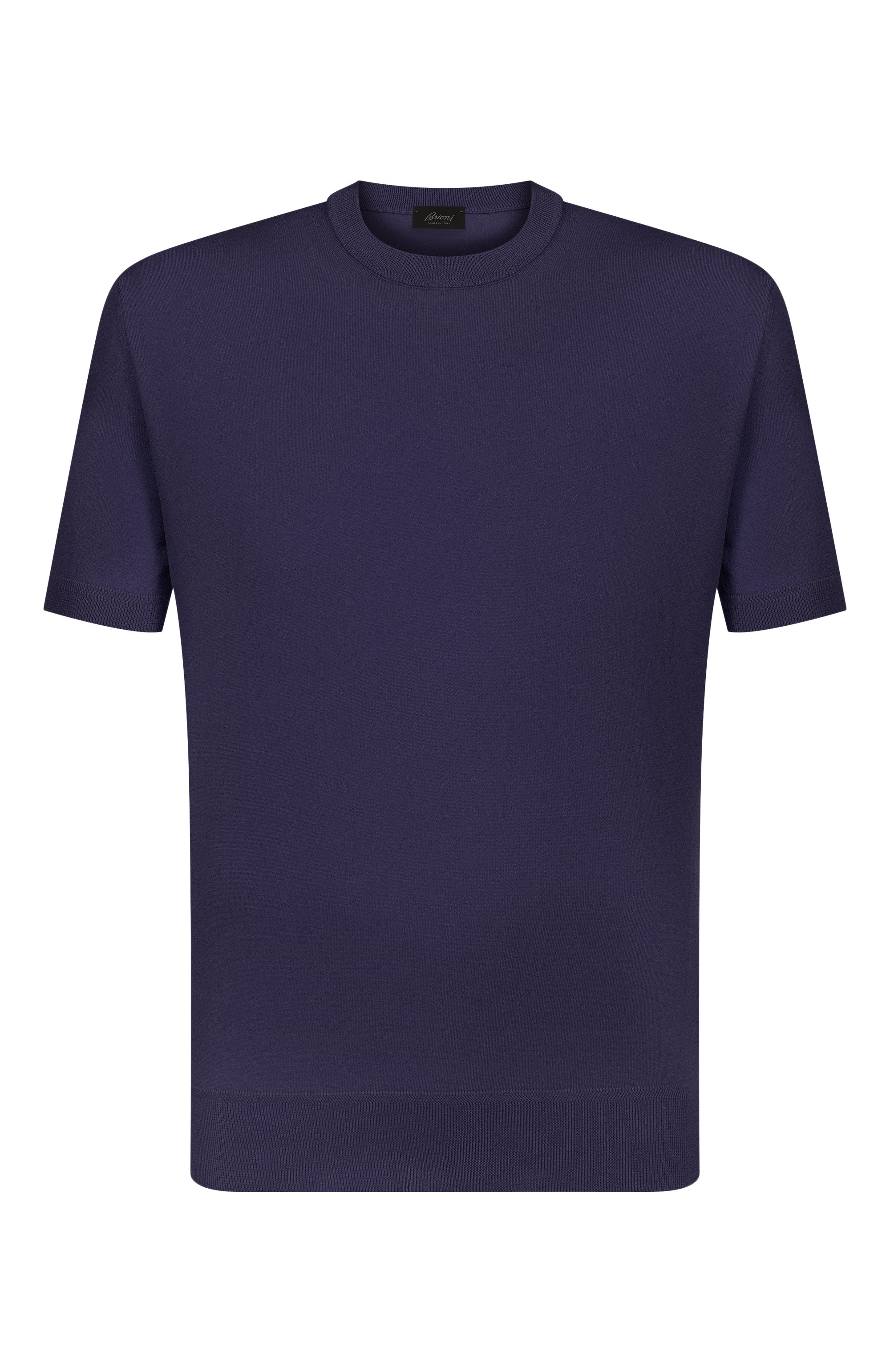 Хлопковый джемпер BRIONI темно-синего цвета по цене 95900 руб., арт. UMR00L/PCK17, фото 1 Хлопковый джемпер BRIONI, арт. UMR00L/PCK17, фото 1