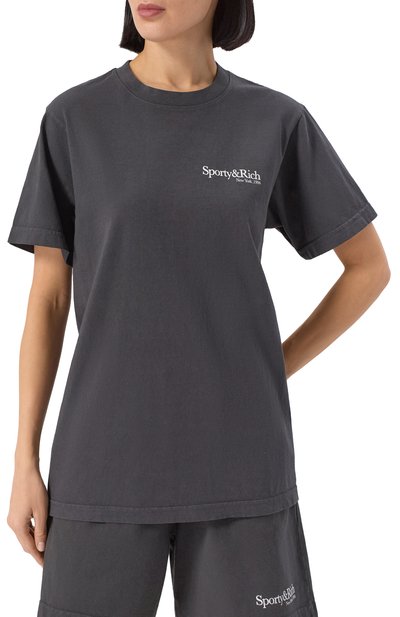 Хлопковая футболка SPORTY AND RICH, арт. T0043622016BA02, фото 3