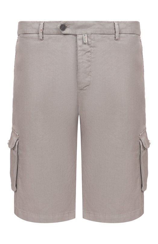 Шорты изо льна и хлопка Kiton UFPPBK0603H Серый UFPPBK0603H