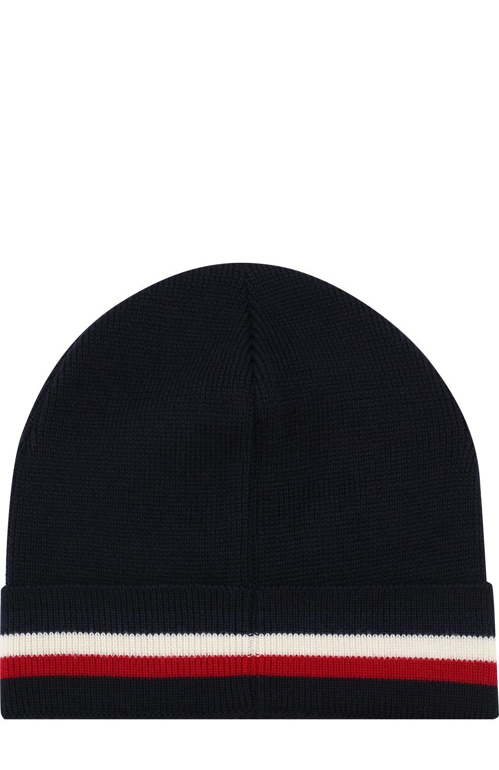 Шерстяная шапка с логотипом бренда MONCLER темно-синего цвета по цене 11300 руб., арт. D2-091-00328-00-02292, фото 2 Шерстяная шапка с логотипом бренда MONCLER, арт. D2-091-00328-00-02292, фото 2