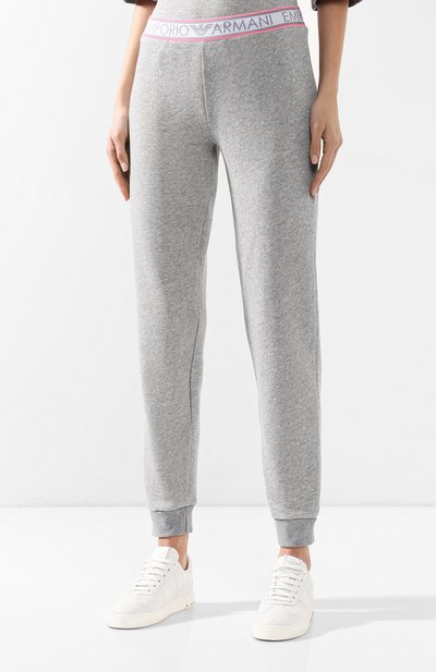 Хлопковые джоггеры EMPORIO ARMANI серого цвета по цене 12400 руб., арт. 163832/9P287, фото 3 Хлопковые джоггеры EMPORIO ARMANI, арт. 163832/9P287, фото 3