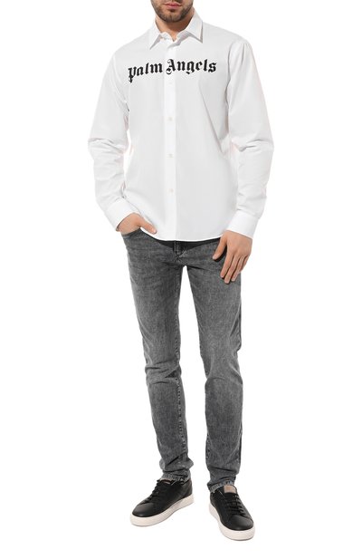 Хлопковая рубашка PALM ANGELS, арт. PMGA099C99FAB0010110, фото 2