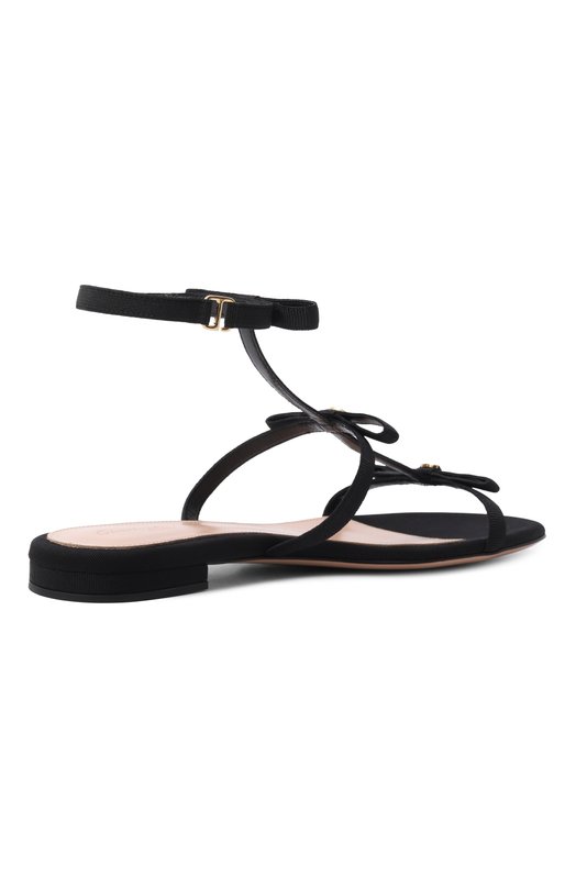 Текстильные сандалии Malou Gianvito Rossi G32749.05RIC.GRTNER0 Чёрный  G32749.05RIC.GRTNER0 Фото 5