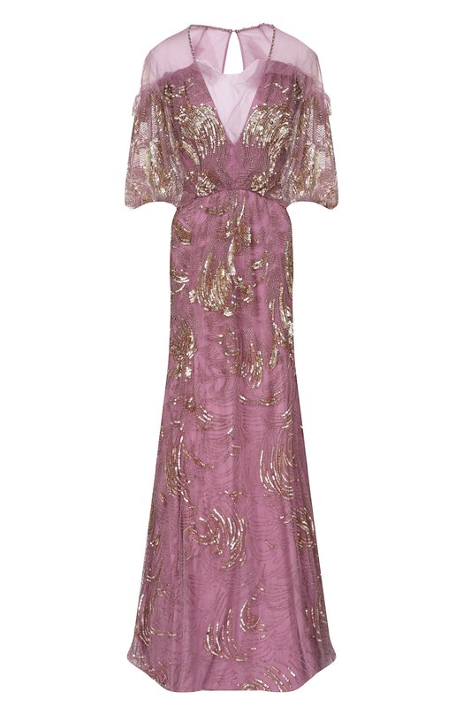 

Платье с отделкой пайетками Jenny Packham, Фиолетовый