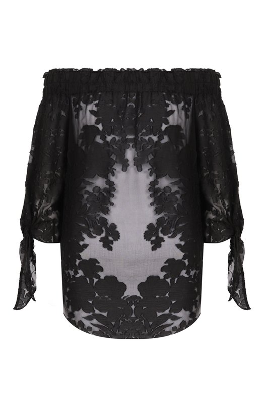 

Топ из хлопка и шелка Rachel Zoe, Чёрный