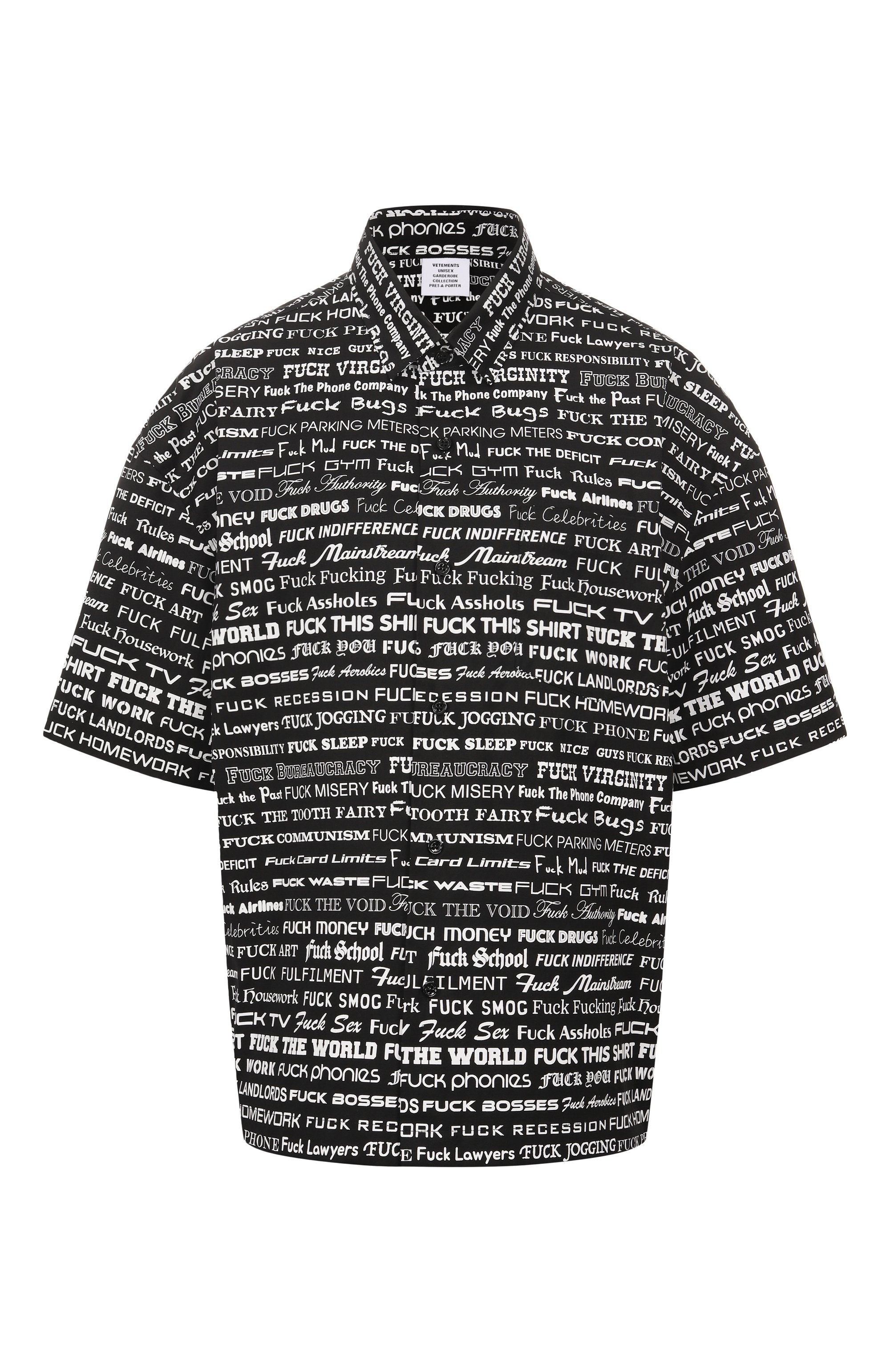 Хлопковая р убашка VETEMENTS, арт. UH76SH580B, фото 1