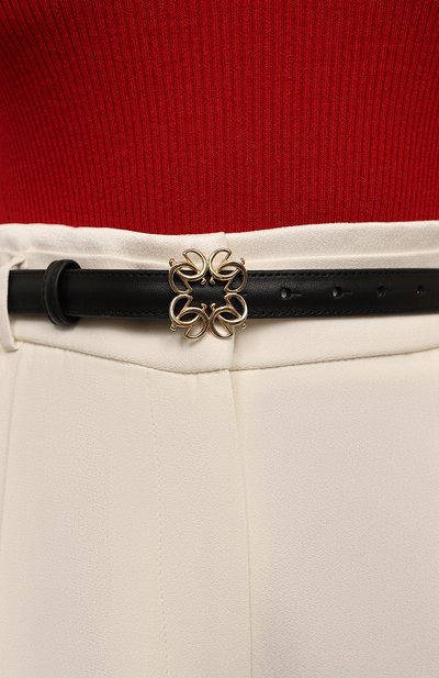 Кожаный ремень ELIE SAAB черного цвета по цене 22850 руб., арт. BE002N, фото 2 Кожаный ремень ELIE SAAB, арт. BE002N, фото 2