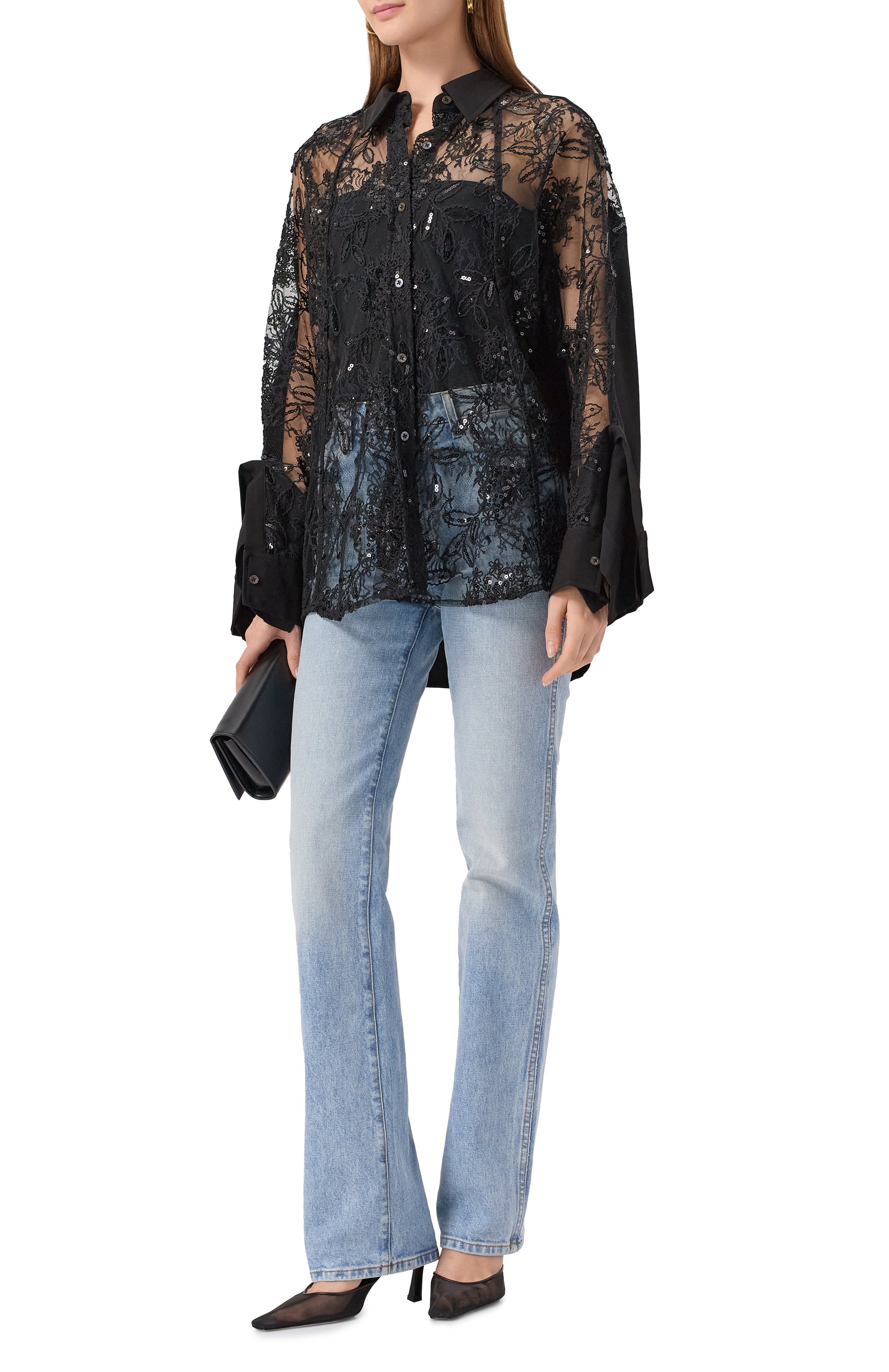 Блузка с отделкой пайетками 3.1 PHILLIP LIM, арт. S252-21687SQL, фото 2