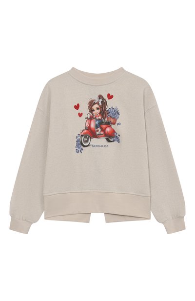 Хлопковый свитшот MONNALISA, арт. 19F603RU