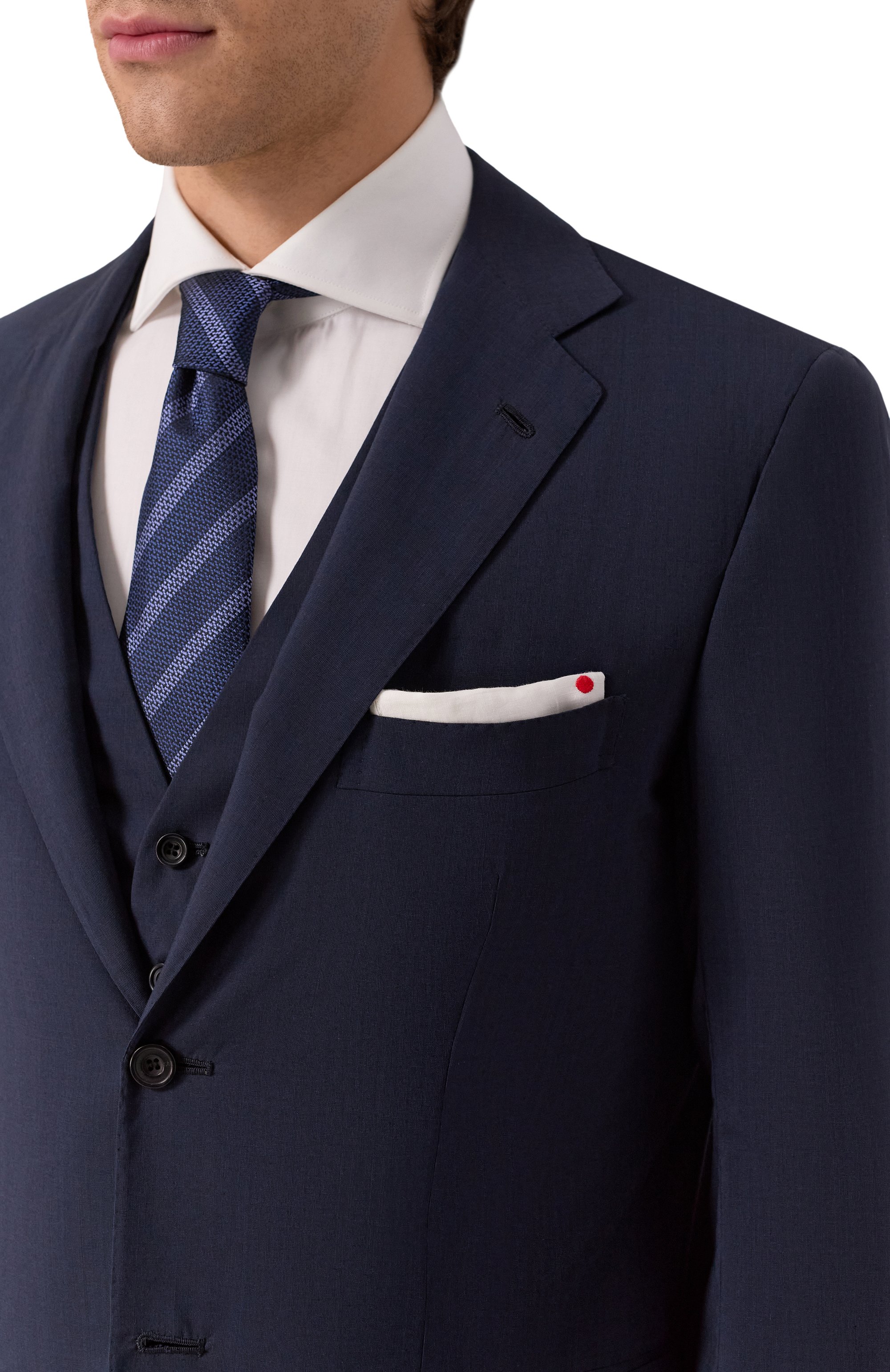 Шерстяной костюм-тройка KITON, арт. UAGL81K01X37, фото 10