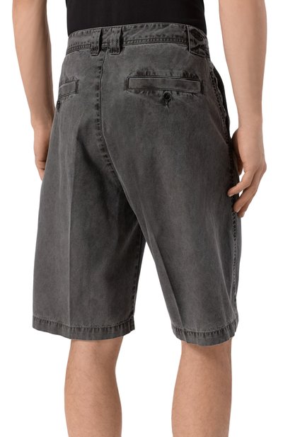 Хлопковые шорты DIESEL темно-серого цвета по цене 19950 руб., арт. A17389/0NJBP, фото 4 Хлопковые шорты DIESEL, арт. A17389/0NJBP, фото 4