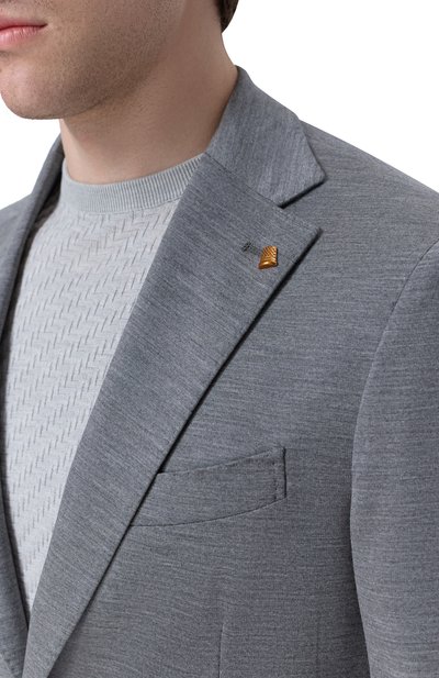 Шерстяной пиджак SARTORIA LATORRE серого цвета по цене 106000 руб., арт. JD74/JJ976, фото 5 Шерстяной пиджак SARTORIA LATORRE, арт. JD74/JJ976, фото 5