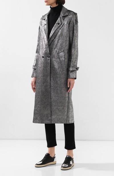 Пальто RTA серебряного цвета по цене 107000 руб., арт. WF9358-4012BSTD, фото 3 Пальто RTA, арт. WF9358-4012BSTD, фото 3