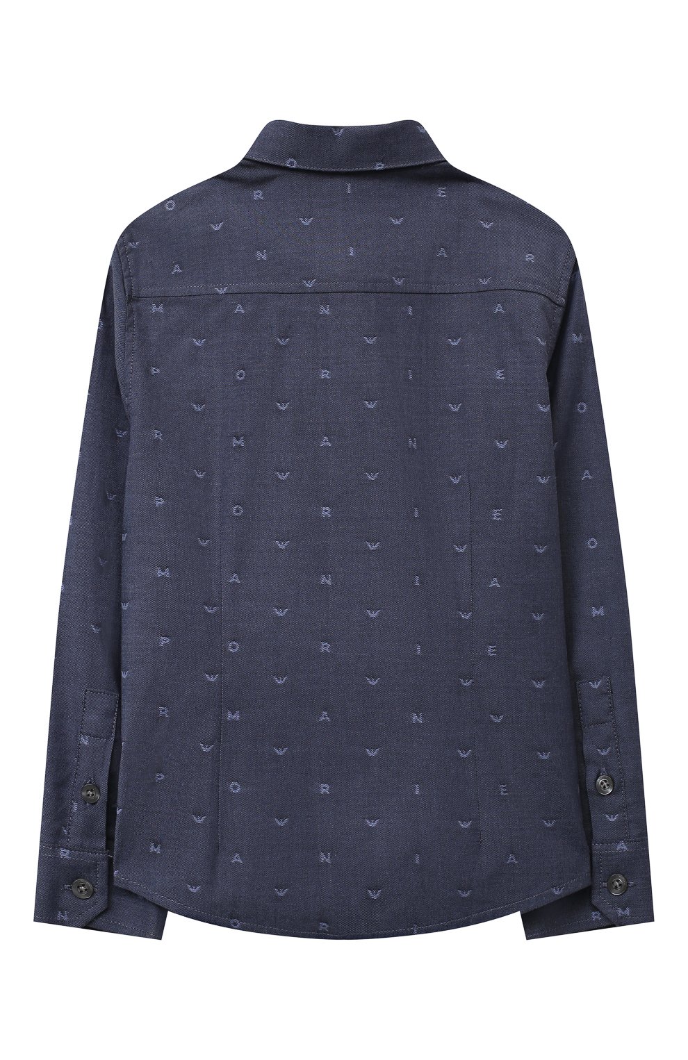 Хлопковая рубашка EMPORIO ARMANI синего цвета по цене 12100 руб., арт. 6H4CA4/1NXXZ, фото 2 Хлопковая рубашка EMPORIO ARMANI, арт. 6H4CA4/1NXXZ, фото 2