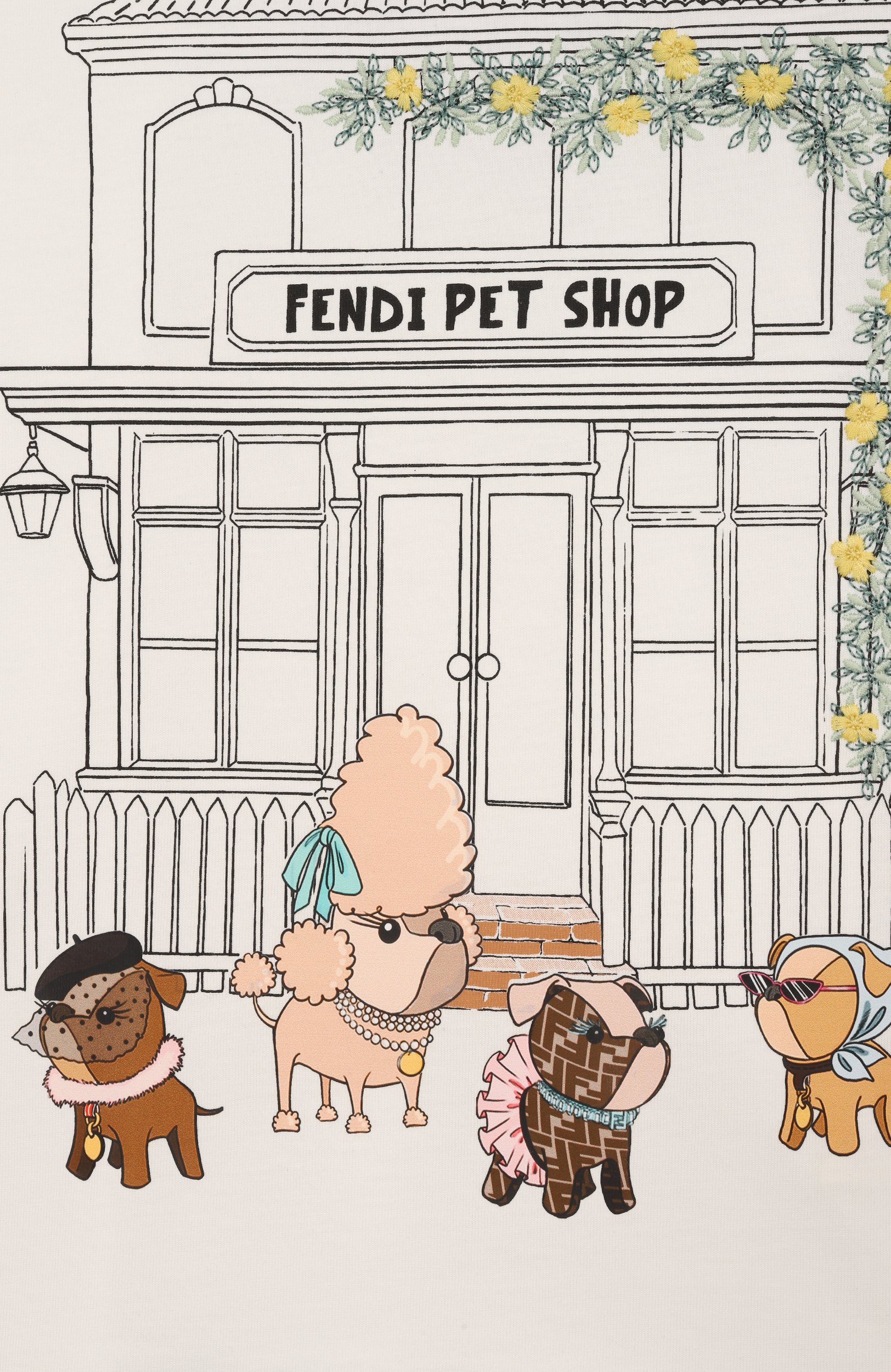 Хлопковая футболка FENDI, арт. JFI417/AY8D/8A-12+, фото 3