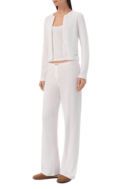 Хлопковый кардиган SPORTY AND RICH, арт. CA04576326WH01, фото 2
