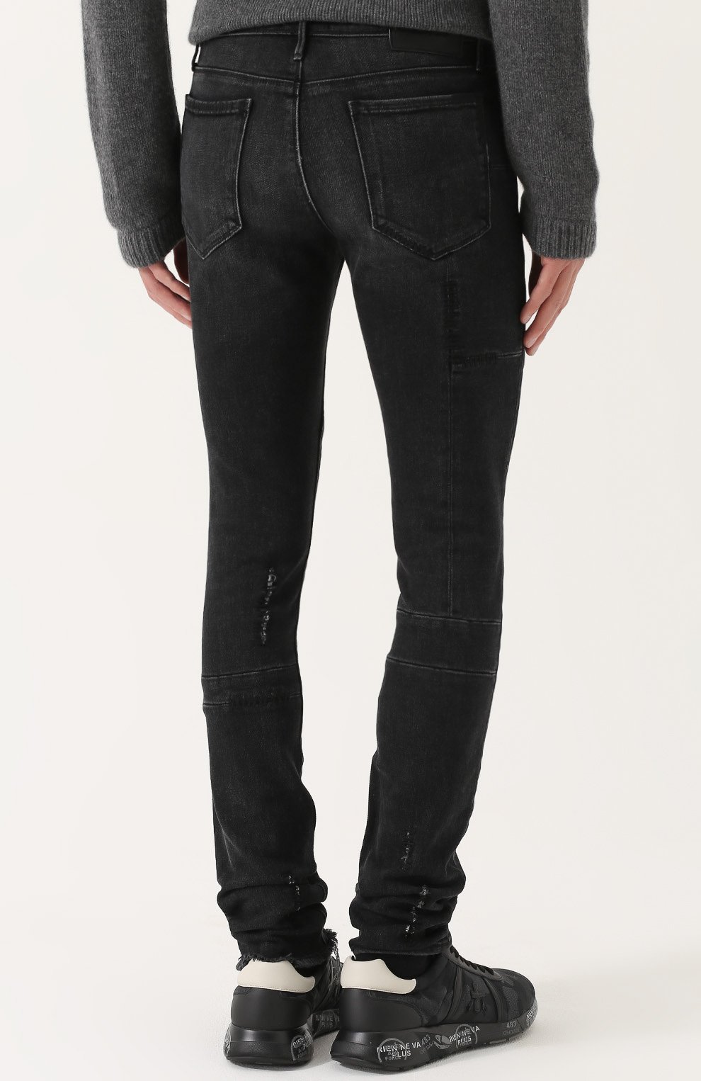 Джинсы скинни с потертостями RTA, арт. MF7130-450LBLK, фото 4