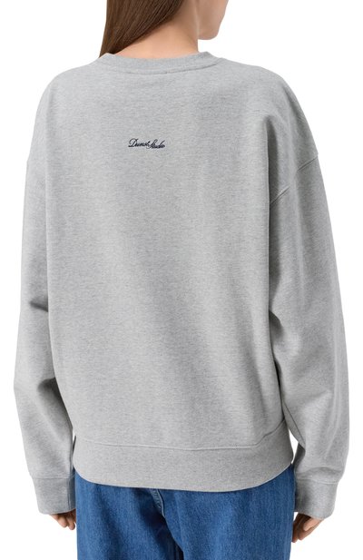 Хлопковый свитшот DUNST серого цвета по цене 9990 руб., арт. UDTS5A113G2, фото 4 Хлопковый свитшот DUNST, арт. UDTS5A113G2, фото 4