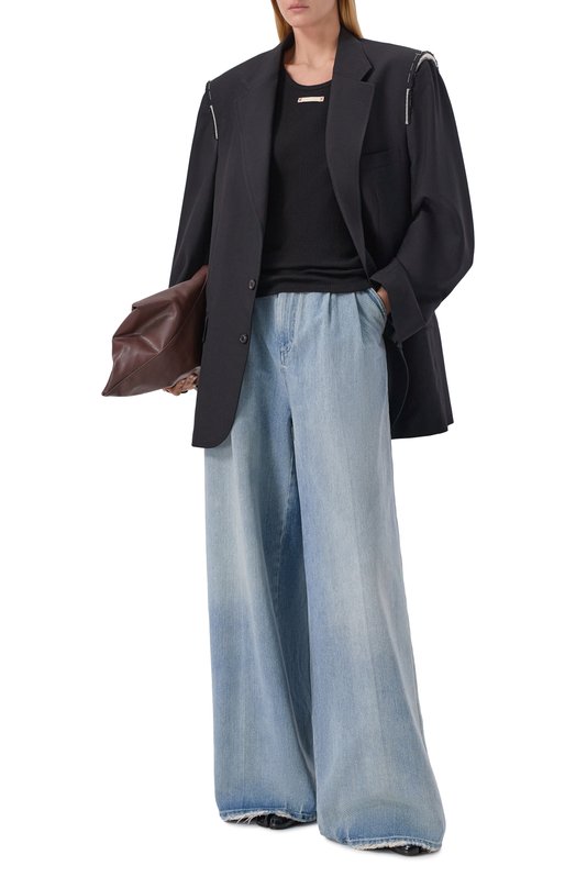 Шерстяной пиджак Maison Margiela S50BN0549/M35745 Чёрный  S50BN0549/M35745 Фото 3