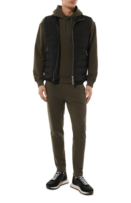 Хлопковое худи Dolce & Gabbana G9ZU0T/G7M4Y Хаки  G9ZU0T/G7M4Y Фото 2