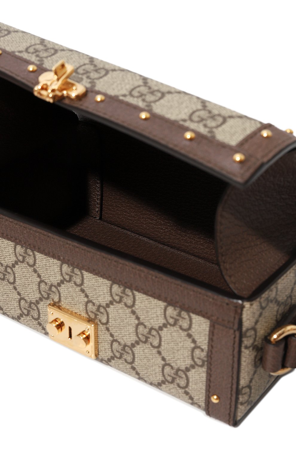 Сумка trunk gg mini GUCCI бежевого цвета по цене 187200 руб., арт. 678460 HUHEG, фото 5 Сумка trunk gg mini GUCCI, арт. 678460 HUHEG, фото 5