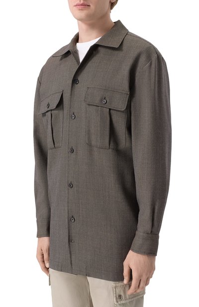 Шерстяная рубашка MM6, арт. S62DA0064/M35636, фото 3